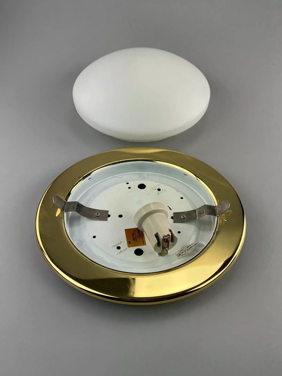 Image 1 of 60s 70s Hustadt lights Plafoniere ceiling lamp glass space age design