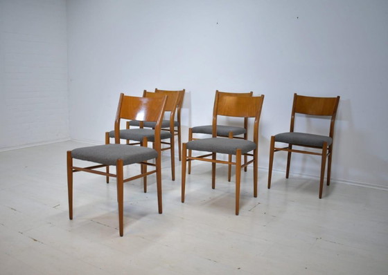 Image 1 of Set di 6 sedie da pranzo di Lübke