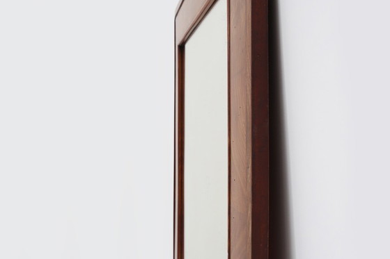 Image 1 of Miroir mural rectangulaire ancien en noyer, France vers 1880