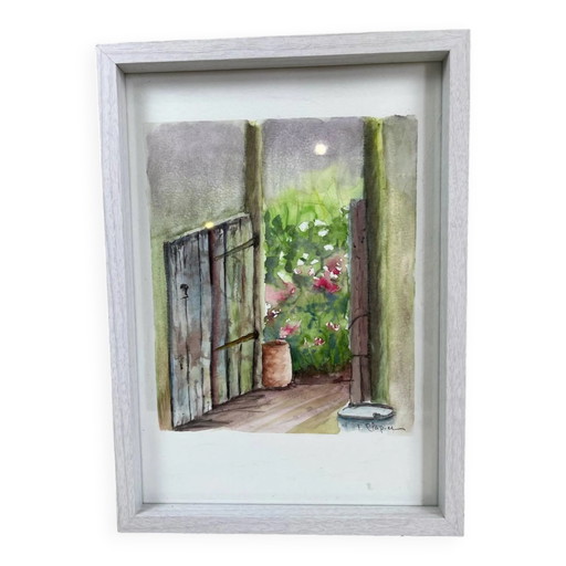 Watercolor "at the bottom of the garden"