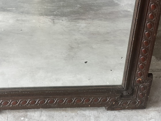 Antieke neorenaissance houten spiegel met houtsnijwerk, eind 19e eeuw – 94 × 69 cm (photo 8 of 15)