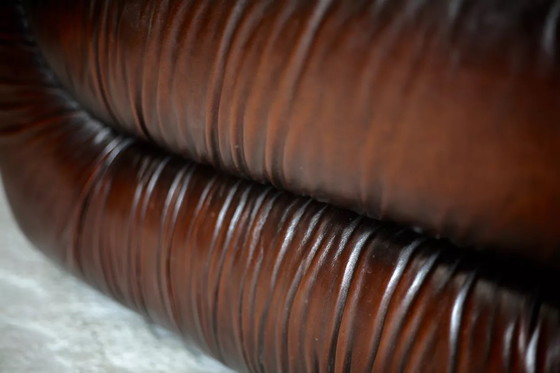 Image 1 of Leren fauteuil en salontafel