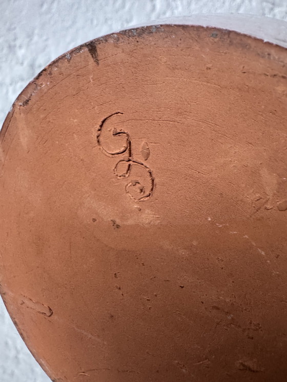 Image 1 of Handgefertigte Majolikalampe mit Fruchtmotiv, 1970er Jahre