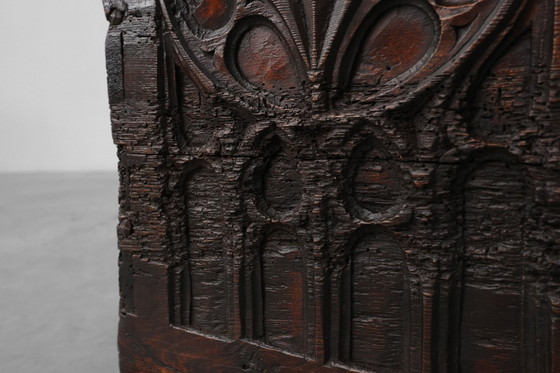 Image 1 of 16th Century Gothic Carved Oak Chest, France