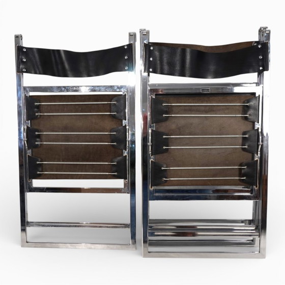 Image 1 of Juego de cuatro sillas de comedor plegables Lübke de Fantoni&Geraci, 1969