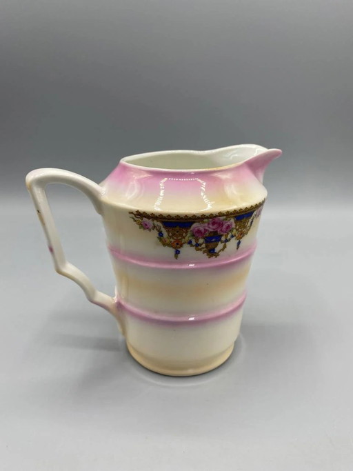 Lattiera in porcellana pregiata, decorazione neo-Luigi XVI, ghirlande di rose – servies, Porcelain, Gold (photo 2 of 4)