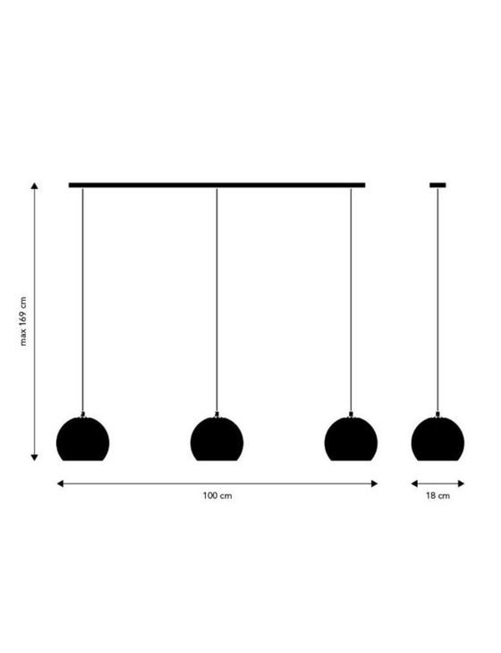 Image 1 of Designer lampe suspendue Frandsen Ball Track - cuivre, 3-flamme