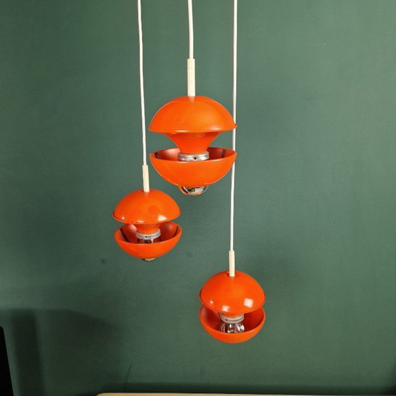 Image 1 of Vintage Kaiser Leuchten cascade hanglamp – ontwerp Klaus Hempel – Space Age (1970s, Duitsland)