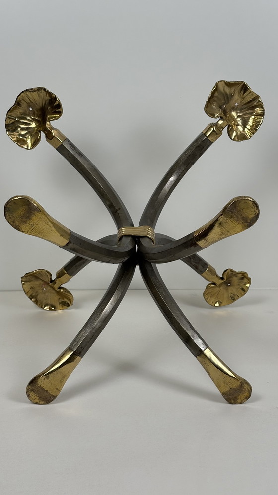 Image 1 of Manfred Bredohl Design robust Brutalist metal coffee table