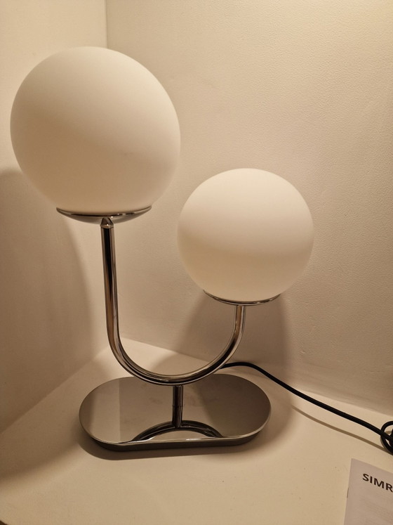 IKEA Simrishamn Table Lamp chrome / Retro Space Age New, Metal, Silver (photo 10 of 10)