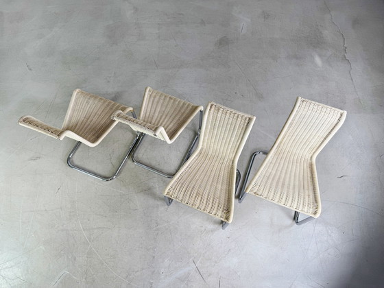Image 1 of Set originale di 4 sedie a sbalzo Tecta B20 Sedie a sbalzo Jean Prouvé