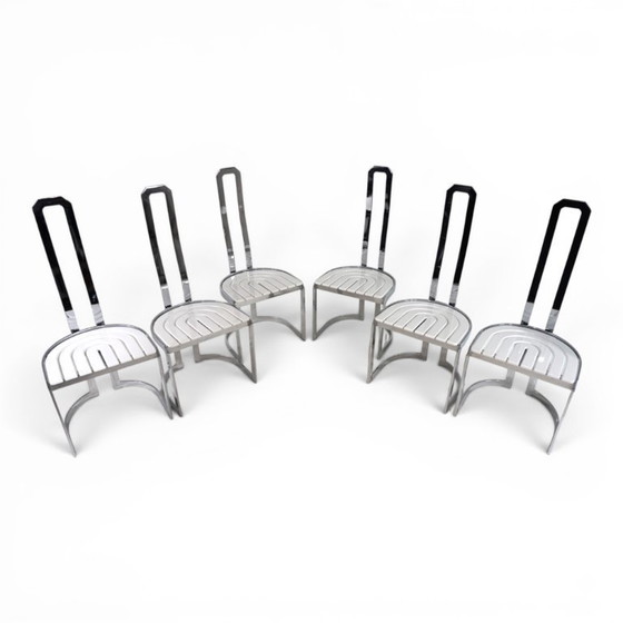 Image 1 of Set di 6 sedie da pranzo postmoderne Allmilmö, 1980