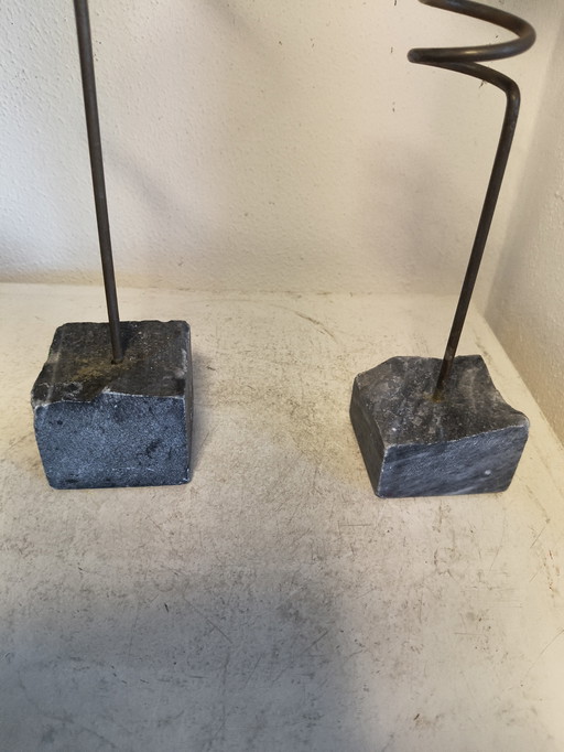 Vintage design Memphis style 80s Kräsen candlesticks Ehlen Johansson for ikea