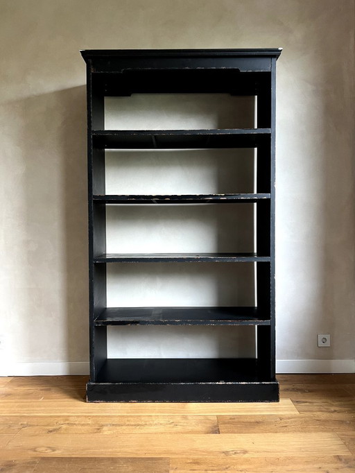 Rootsmann vintage boekenkast zwart - hout