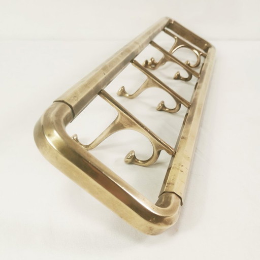 Perchero de pared Art Déco de latón, Austria, década de 1940. – kapstokken, Brass