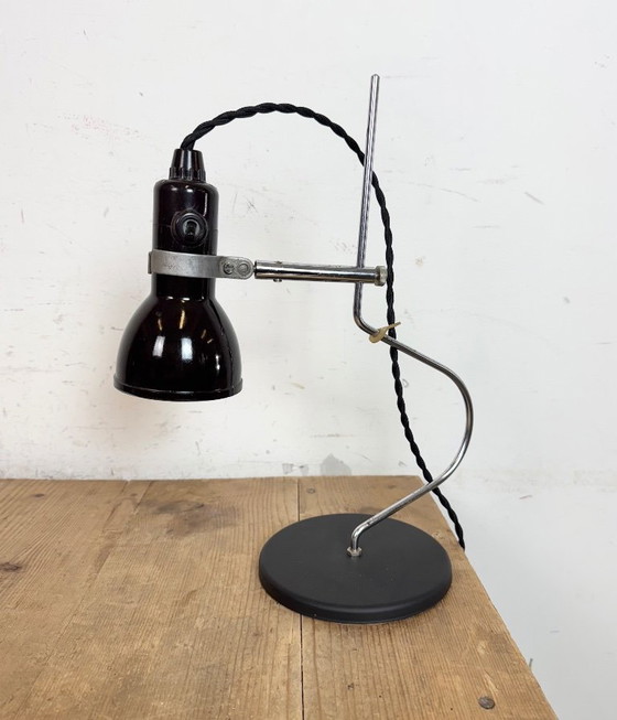 Image 1 of Lampe de table vintage en bakélite noire, années 1970