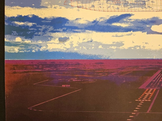 Image 1 of Sérigraphie sur papier épais Henk van der Vet landing