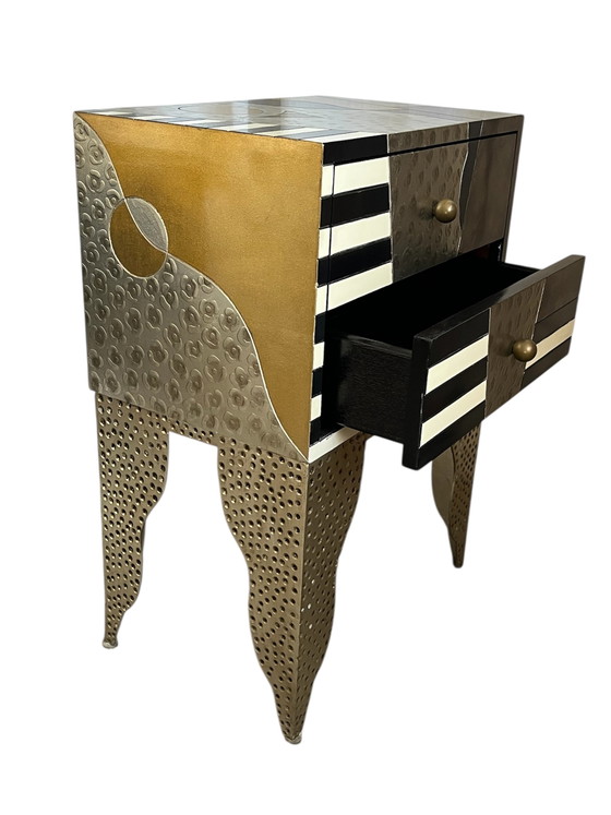 2x Cómoda Estilo Memphis, Mesitas de Noche De The Lam Lee Group – Metal, Wood (photo 8 of 15)