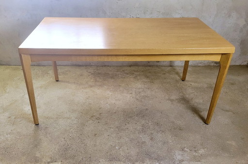 Vintage oak dining table by Henning Kjaernulf for Vejle