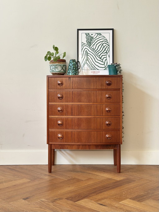 Vintage Design ladekast Kai Kristiansen hout jaren 50/60/70