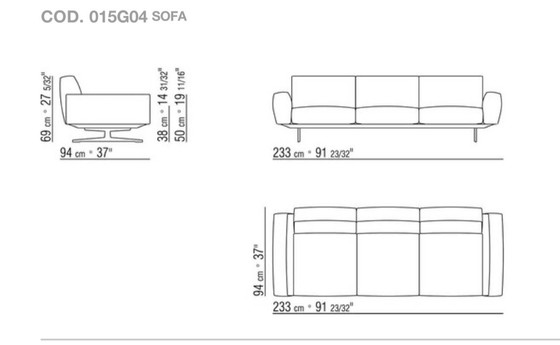 Image 1 of Flexform Softdream 95x235cm Tessuto Cat. Extra LP 2025 € 12.000,-