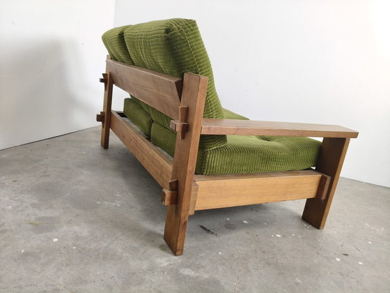 Image 1 of Brutalist oak bench