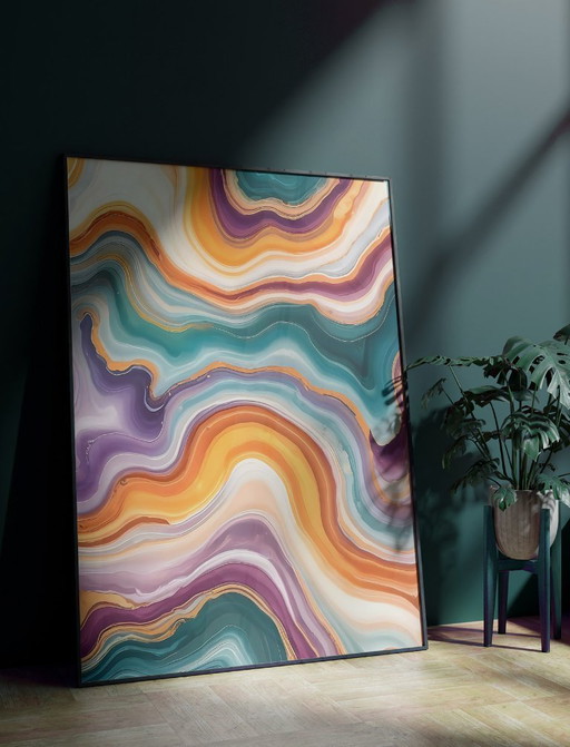 Acrylic Glass Artwork | 200x140 cm | Depthwave #6 (Ori, 1983)