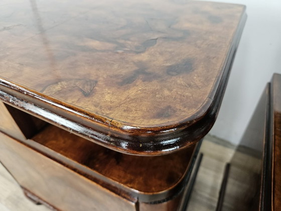 Image 1 of Nachtkastjes in Art Deco-stijl uit de jaren 50