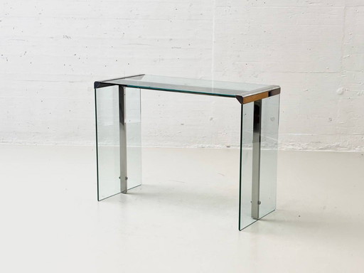 Scrivania/consolle in vetro di Gallotti & Radice, Italia, anni '70.