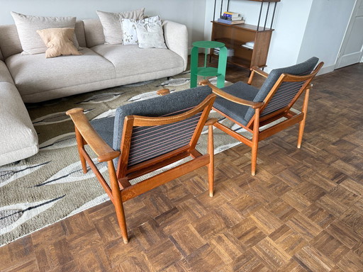 Schöne Vintage Mid Century Lounge Stühle Finn Juhl