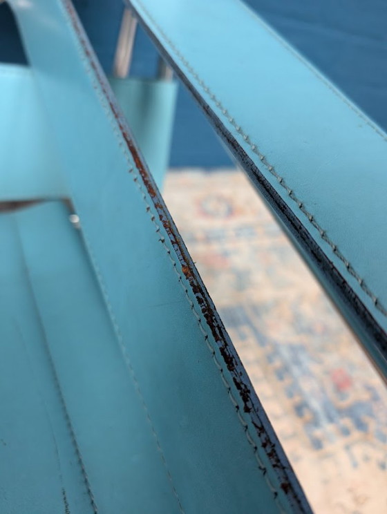 Image 1 of Vintage blauwe Wassily fauteuil, Marcel Breuer, jaren 80