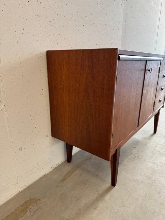 Image 1 of Buffet et bureau en teck style années 60, vintage années 1960