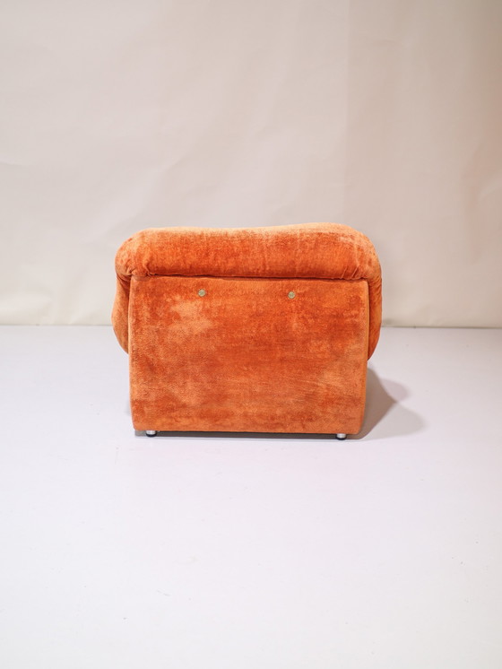 Image 1 of (2x) Italian Armchair Orange Vintage 1970s