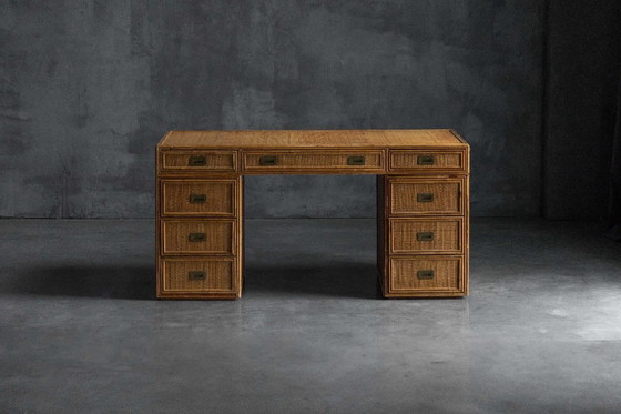 Image 1 of Bamboo Desk by Vivai Del Sud, Italy, 1970s