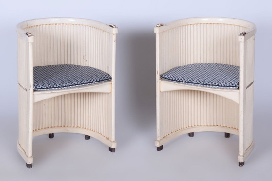 Ensemble de sièges Art nouveau restauré, par H.G. Reinstein, Beech, Autriche, années 1910 – Coins salon (photo 44 of 54)