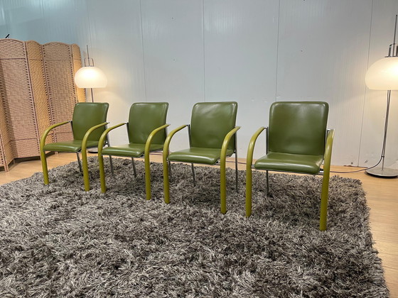 Image 1 of ZGAN Leolux Cimaronne Esszimmerstühle Grün (4 Stück)