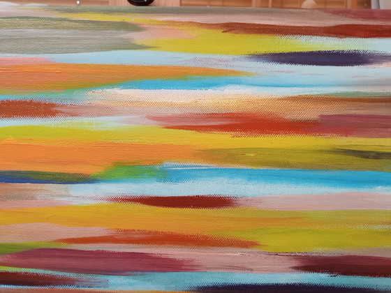 Image 1 of T.van Steenbergen "Floating" 100 x 100 cm