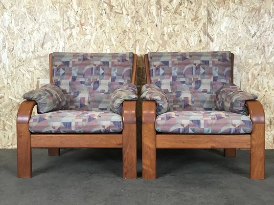 Image 1 of 2x Fauteuil en teck des années 60 70 Easy Chair Olsen & Laursen Danish Design Denmark