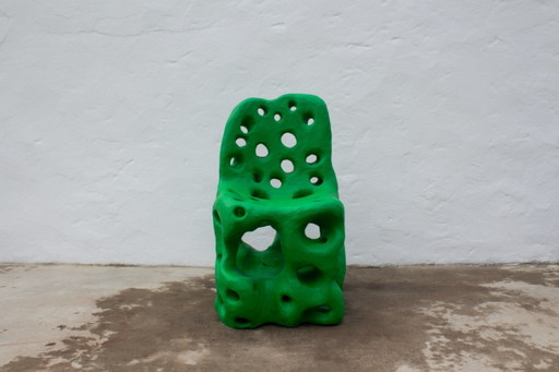 Zion Green Carved Chair – kuipstoelen, Wood (photo 2 of 7)