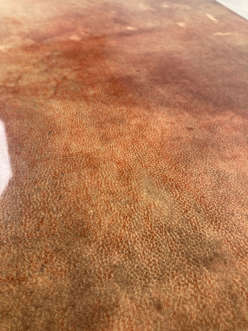 Aldo Tura Table d'appoint en peau de chèvre laquée