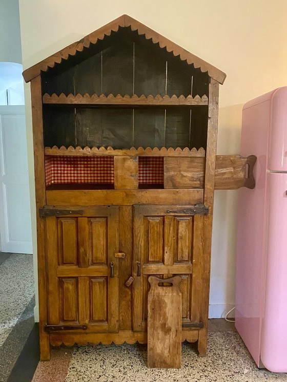 Image 1 of Très belle armoire rustique Wabi-Sabi en hêtre massif.