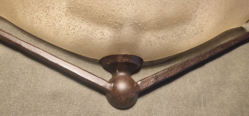 2 Lipparini wall lamps with antique glass