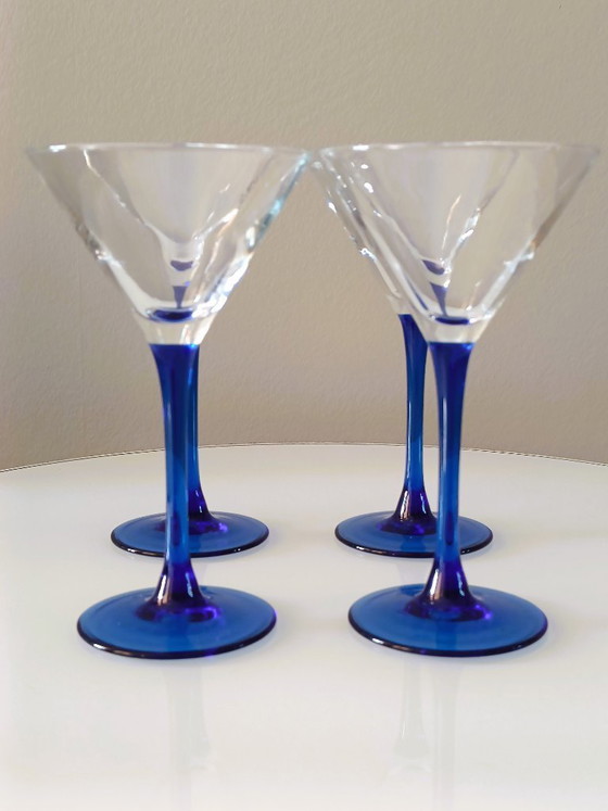 Image 1 of Hellblaue Cocktailgläser Luminarc Frankreich