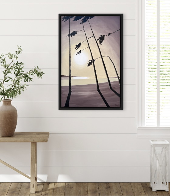 Acrylic and ink on stretched canvas, 100x65cm – Paintings & Drawings, Wood (photo 3 of 15)
