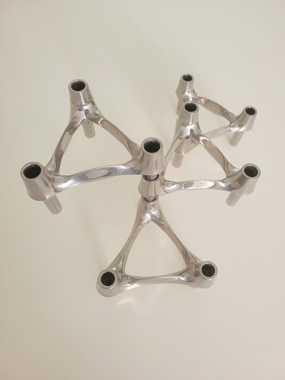 Image 1 of Vintage modular candelabra by Fritz Nagel & Ceasar Stoffi for Stoff & Nagel BMF 1971