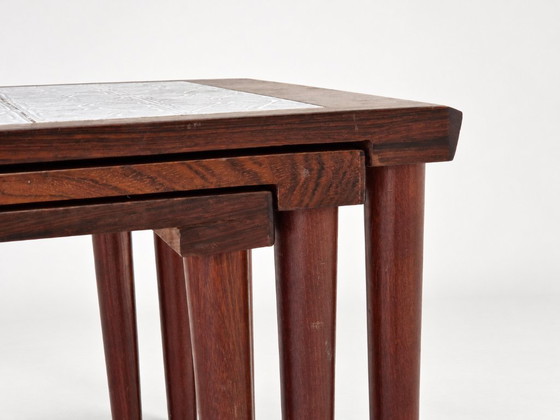 Rosewood nesting tables with ceramic tiles,  Denmark, 1960s, set of 3 – Side tables (photo 15 of 19)