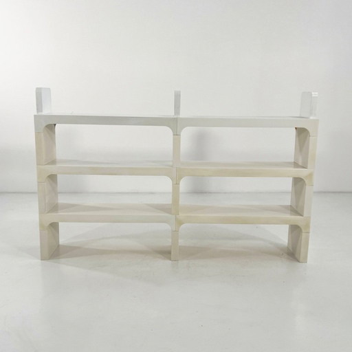 Weißes modulares Regal von Olaf Von Bohr für Kartell, 1970er Jahre