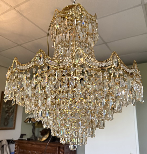 Image 1 of Beautiful Bohemian crystal chandelier