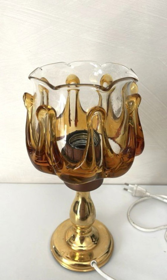 Image 1 of Vintage Oberglas glass lamp, Austria, 1970s