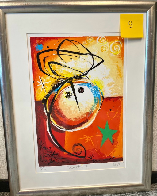 2 Schilderijen Angeles Nieto zeefdruk